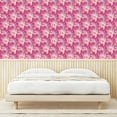 thumbnail image 3 of Ambesonne Floral Abstract Peel & Stick Wallpaper for Home, Rose Silhouettes, 13"x100", Magenta Violet Seafoam, 3 of 5