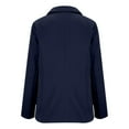 thumbnail image 6 of BRDFRL Womens Business Casual Blazer Summer Cardigan Lapel Button Down Solid Suit Jacket with Lined Office Work Clothes 2025 Navy 2XL, 6 of 7