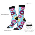 thumbnail image 6 of Honeii Donuts Print Adult Socks,Crew Socks,Casual Calf Socks,Daily Wear Socks for Men & Women, Perfect for Sports, Casual and Everyday Use, 6 of 6