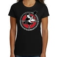 thumbnail image 2 of Womens Steamboat Willie T-Shirt - Life Preserver 1928 Classic Cartoon Shirt, Black Medium, 2 of 3