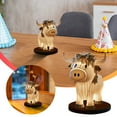 thumbnail image 2 of Cow Table Lamp Farmhouse Cow Night Light, Cute Animal Table Lamp, Animal Night Light with USB A+C Ports Resin Cow Bedside, Cow Shape Nightstand Lamps for Bedroom, Office, Home, 2 of 7