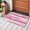 Pink, variant on Round Area Rug 6 Ft, Sage Green Washable Non-Slip Circle Carpet for Living Room/Bedroom, Modern Abstract Grey Striped Art Low-Profile Indoor Mats Collection Rugs for Residential