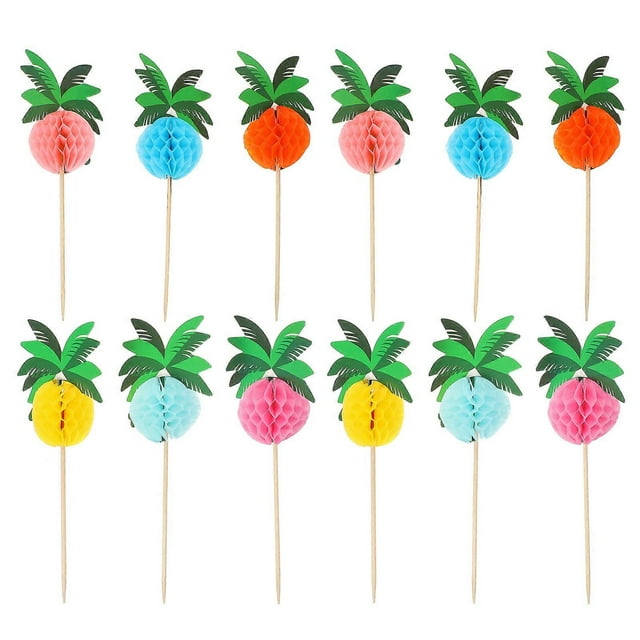 50 Pcs Cake Decorating Drink Stirrers Cocktail Toothpicks Cocktail Sticks Hawaiian Party Supplies Disposable Food Picks