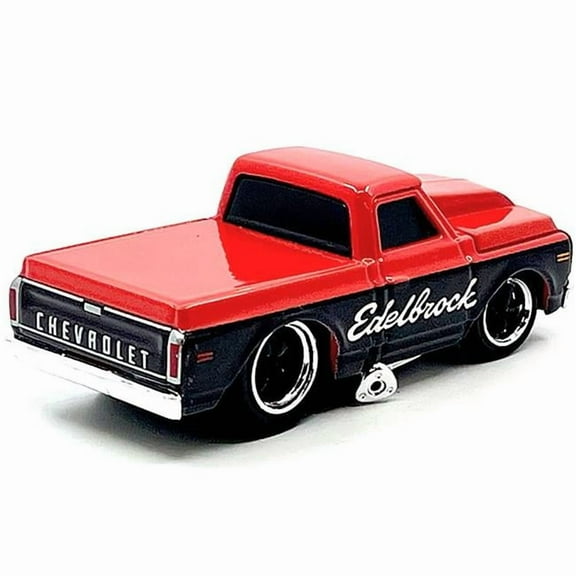 Muscle Machines 15567RD 1972 Chevrolet C-10 Pickup Truck Red & Black Edelbrock 1-64 Scale Diecast Model Car