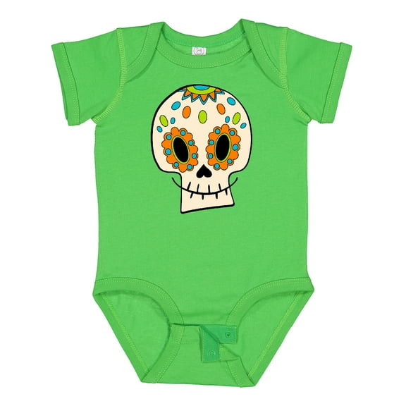 Inktastic Smiling Sugar Skull for Day of the Dead Boys or Girls Baby Bodysuit