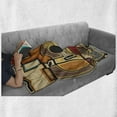 thumbnail image 6 of Music Soft Flannel Fleece Throw Blanket, Funky Fractal Geometric Square Shaped Background Acoustic Guitar Art, Cozy Plush for Indoor and Outdoor Use, 60" x 80", Multicolor, by Ambesonne, 6 of 6