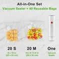 thumbnail image 2 of BoxLegend Handheld Vacuum Sealer for Food with 40 Reusable Vacuum Sealer Bags, Compact Vacuum Sealer Machine, Portable Seal Meal Saver, Wireless Food Sealer, 2 of 8