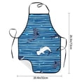 thumbnail image 2 of Fuzoiu Sharks on White Blue Striped Print Kitchen Cooking Aprons,Kitchen Cooking BBQ Aprons,Chef Apron with 2 Pockets for Men Women,Art Aprons for Painting Pottery Ceramics, 2 of 7