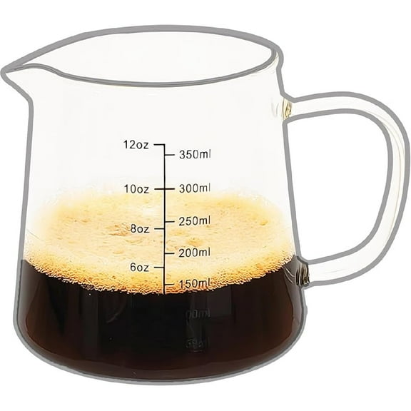 Espresso Cups12OZ, Espresso Accessories, Expresso Shots Cup, Heat-resistant Glass Measuring Cup, Milk Frothing Pitcher, Frother Cup, Creamer Container, Dishwasher/Microwave/Stovetop Safe