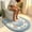 Blue,50*50cm, variant on Vintage Floral U Shaped Toilet Rug, Soft Absorbent Microfiber Bath Mat, Non Slip Rose Print Bathroom Toilet Floor Mat for Decor