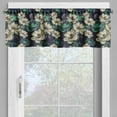 thumbnail image 2 of Ambesonne Vintage Window Valance, Blossoms Dragonflies, 54" X 12", Mint Green and Dark Blue, 2 of 5
