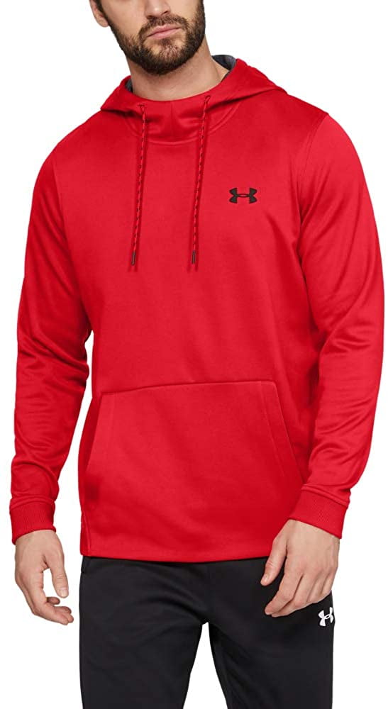 Armour Fleece Pullover Hoodie, Red 
