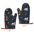 thumbnail image 2 of XMXT Silicone Oven Mitts, Cartoon Soldier White Horse Thickened Non-Slip Oven Gloves, 2 Pcs, 2 of 9
