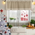 thumbnail image 6 of Cream Greek Key Valances for Windows, Decorative Rod Pocket Window Valance Curtains, Geometric Greece Ancient Rustic Short Curtain Drapes for Kitchen/Bathroom/Living Room, 2 Panels, 42" W x 18" L, 6 of 8