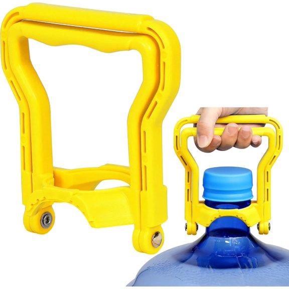 5 Gallon Water Bottle Handle, Heavy-Duty Water Jug Holder for Easy Carrying, Dual-Mode Design (Single/Dual-Person Lift), Ergonomic Grip – Fits Standard 5-Gallon Jugs（Yellow）