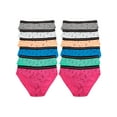 thumbnail image 5 of Angelina Cotton Bikini Panties with Fishbone Print Design (12-Pack), 5 of 6