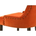 thumbnail image 5 of Side Chair, Orange Velvet & Espresso Finish, 5 of 5
