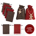 thumbnail image 2 of Bewildely 24 bolsas de calendario de Adviento de Navidad, bolsa de embalaje para el hogar, bolsa pequeña con cordón interesante DIY, contenedor Kits de decoración para fiestas, 2 of 6