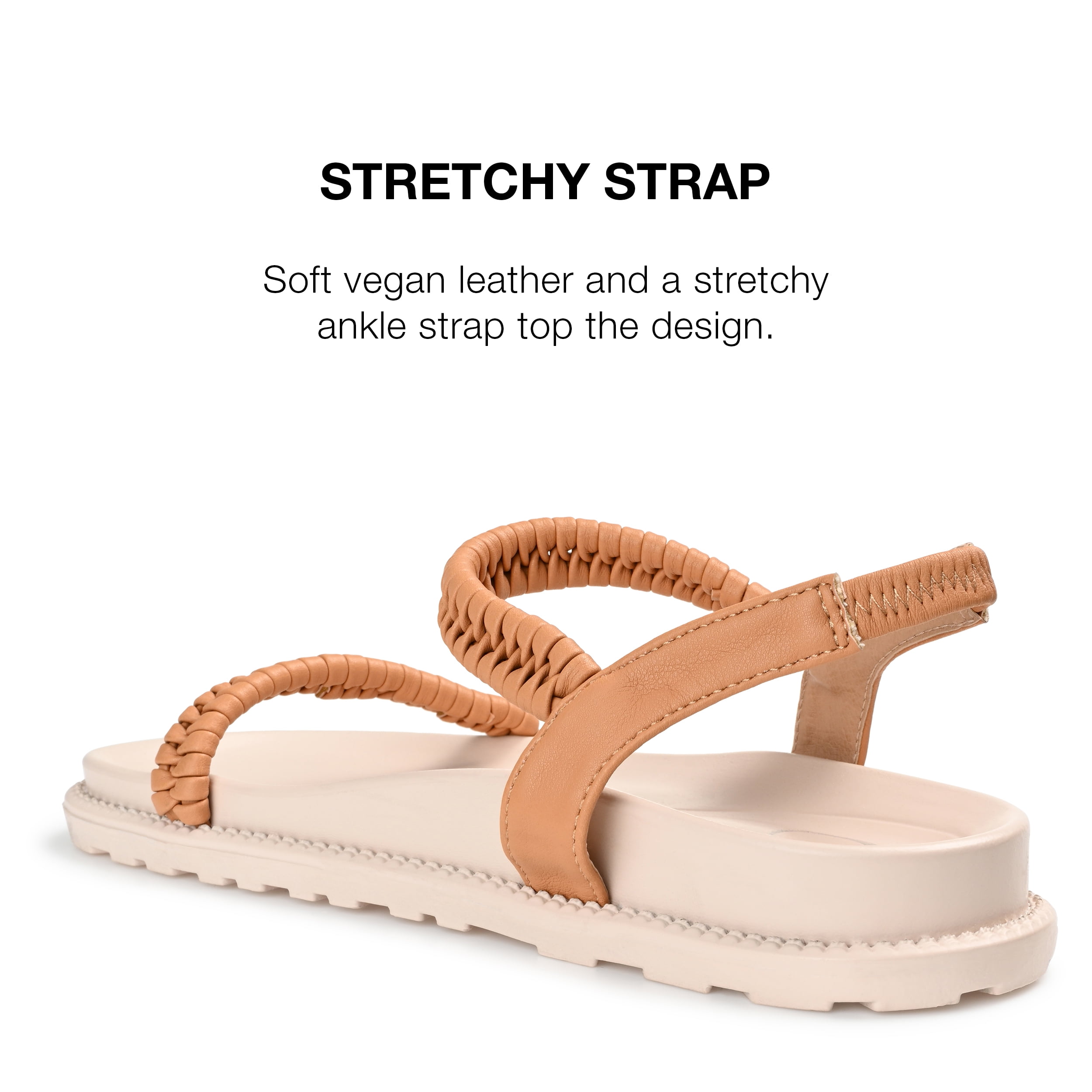 Journee Collection Womens Josee Multi Strap Flat Sandals