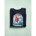 thumbnail image 3 of ICEE Surfing Wave Vibes - Cool Graphic Design Men's Sweatshirt, 3 of 4