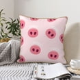 thumbnail image 6 of Kll Cute Pig Nose Decorative Throw Pillow Covers Velvet Soft For Couch Sofa Bedroom Living Room Outdoor -18"X18", 6 of 8