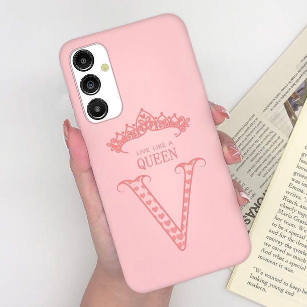 Funda de silicona A prueba de golpes para Samsung Galaxy A14 5G, carcasa de lujo con letras y corona, nueva Fivean unisex