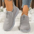 thumbnail image 2 of Rokment Winter Boots for Women Elderly Lightweight Waterproof Fleece Lined Memory Foam Snow Ankle Booties Non Slip Walking Work Shoes Grey Size 5.5, 2 of 7