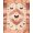 Burgundy Orange Ivory, Pattern 2, variant on ODIKA Shaped Solid Vintage Butterfly Print Boho Ornate Border Layout for Home Office, Gaming Room, Under Desk, Non-Slip Chair-Friendly