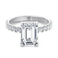 thumbnail image 2 of Marley - Moissanite Emerald Cut Lab Diamond Engagement Ring with Sidestones, 2 of 4