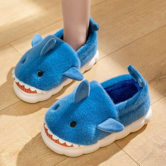 Brand sharks slippers woman Furry Mules Casual Designer Shoes for Men EVA Loafers Plus size 36-45 Couples Indoor slippers