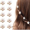 thumbnail image 1 of 10 clips de garra de pelo con perlas pequeñas con diseño de flores, accesorios decorativos para el cabello para mujeres y niñas, 1 of 5