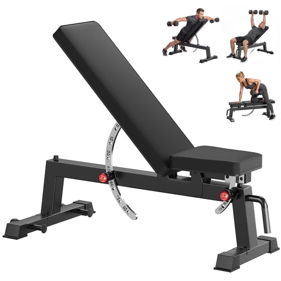 HANDBODE Adjustable Weight Bench for Full Body Workout, 1300 LBS Weight Capacity Bench Press Bench of Home Gym Strength Training, Incline Upright Flat Utility Workout Bench with Fast Adjustment