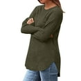 thumbnail image 3 of fatyb Women's Fall Winter Tunic Tops Basic Knit Long Sleeve Soft Sweater Lightweight Pullover Shirts, 3 of 6