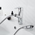 thumbnail image 3 of Mezclador de lavabo, grifo de cocina con pulverizador, grifo de cocina con cuello de un solo orificio, grifo de baño, antisalpicaduras, mezclador de agua fría y caliente JM, 3 of 5