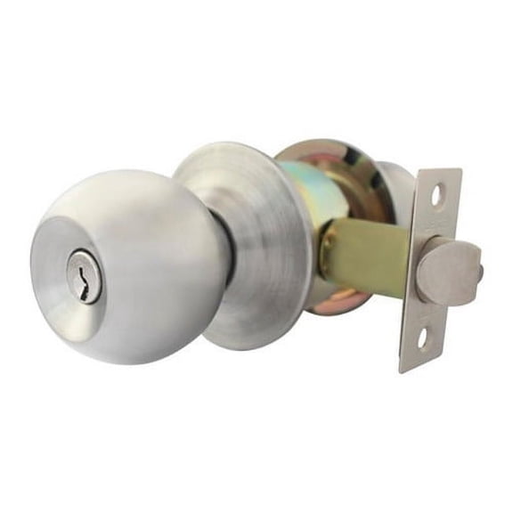 Cerradura Dexter de Pomo Cilindrico Recamara Acero Inoxidable 6605