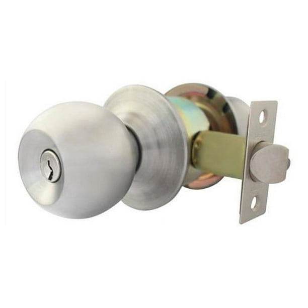 Cerradura Dexter de Pomo Cilindrico Recamara Acero Inoxidable 6605