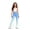 Blue&&100, variant on CONROSES Girls Flared Pants Slim Pants for Girls Trendy Gradient Color High Waist Cozy Bell Bottoms