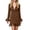 Brown, variant on Bxsruta Womens Dressy Shift Dress Long Sleeve V Neck Fringe Mini Dresses for Women Party