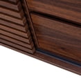 thumbnail image 3 of CorLiving Eames Walnut Engineered Wood TV Stand with Slatted Doors & Drawers for Most TVs up to 65", 3 of 9