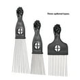 thumbnail image 2 of Comb,Suitable Hair Zroven Suitable American Pick Comb Hair Brush Afro Comb Tool Fist Comb African Brush Tool Professional Comb And Fist 6588 Pick Metal Brush Types, 2 of 6