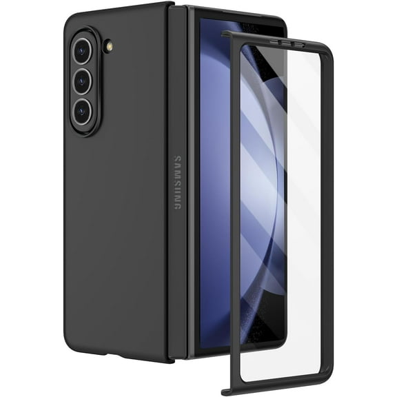 for Samsung Galaxy Z Fold 5 Case, Full Body Cover with Built-in Screen Protector, Support Wireless Charging Hard PC Slim Protective Case for Samsung Galaxy Z Fold 5, Black