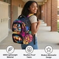 thumbnail image 6 of HUIACONG Neon Football Boys 4PCS School Backpack Set, 17" Large Capacity Bookbag with Lunch Bag for Age 7-14, Waterproof Durable, 6 of 7