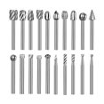 thumbnail image 1 of 20Pcs Rotary File Burr Grinding Bit High Speed Steel Tool Set Kit for Chamfering Engraving, 1 of 4