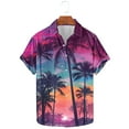 thumbnail image 5 of ZCFZJW Mens Hawaiian Shirts Short Sleeve Regular Fit Casual Button Down Tropical Palm Tree Printed Summer Beach Vacation Tees Shirt Tops Multicolor#09 S, 5 of 5