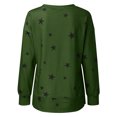 thumbnail image 3 of Pntutb Ladies Clothes,Womens O-Neck Star Print Patchwork Tops Blouses Sweatshirt, 3 of 5