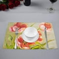 thumbnail image 2 of MKHERT Vintage Red Tulips Floral Oil Painting Placemats Table Mats for Dining Room Kitchen Table Decoration 12x18 inch,Set of 4, 2 of 4