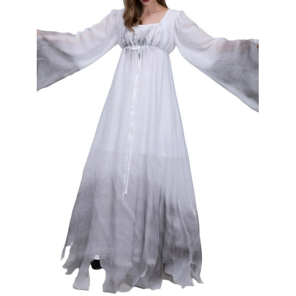 Bulingna Women Horror Zombie Costume Halloween Ghost Vampire Bride Plays Ghost Festival Costume