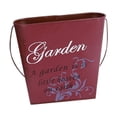 thumbnail image 1 of DOLITY Seau Suspendu Multifonction en Étain Vase à Fleurs Porte-Stylo Rangement Rouge, 1 of 6