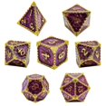 thumbnail image 4 of serony 7Pcs Polyhedral Dice Irregular Big Games Multi Colored Assortment Numbers Board multi-sided polyhedral dice Table Games Purple Set D4 Golden, 4 of 5