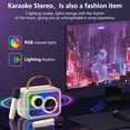 thumbnail image 4 of JYX Karaoke Machine with 2 Microphone for Adults, Portable Home Singing Karaoke Speaker System, Speaker Bluetooth with Rgb Lights for Party, D30-T, 4 of 11